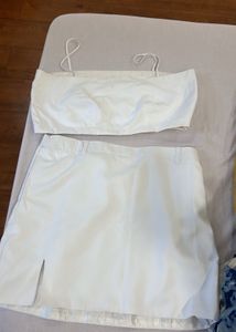 White Skirt and top Set
