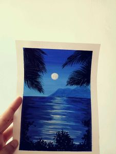 &#34;Blue Night&#34; Painting