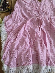 Embroidered Kurta And Top Combo Of 2