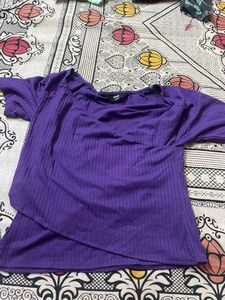 Purple Ribbed Top!! Hot Girlies Grab It
