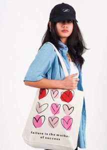 Heart Print Tote Bag
