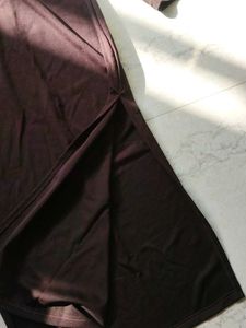 Elegant Brown Midi Dress