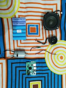 Speaker Set, bluetooth module, 18650 battery, dc m