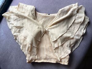 Ruffled Cropped Top
