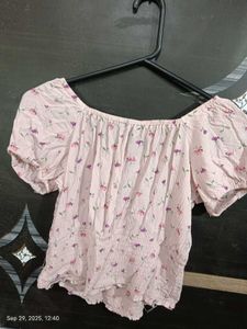 Chic Floral Puff Sleeve Smocked Top