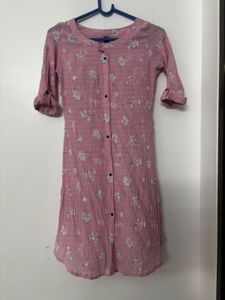 Pink Medium Length Kurta