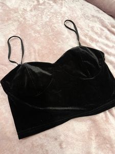Black Velvet Corset Top