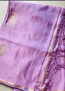 Satin Silk Purple Saree