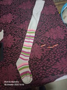 Striped Over-the-Knee Tights