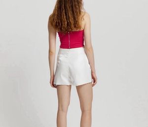 SAVANA White Ruffle Shorts