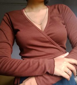 Wrap Top Brown