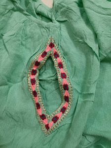 Boho Embroidered Button-Up Top
