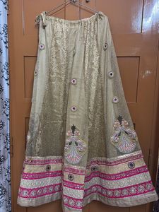 Bridal Cream Orange Lehnga