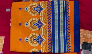 Unstiched Beautiful Orange Suit Set