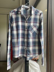 Topshop Plaid Button Down