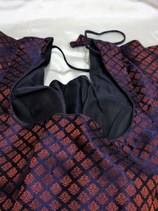 Elegant Ethnic Blouse Royal Blue Very Deep Color