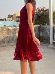 Red Fit &amp; Flare Dress