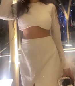 Sparkly White Two-Piece Set