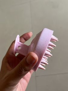 Pink colour hair scalp massager