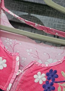 Pink Floral Nighty but little damage back show in