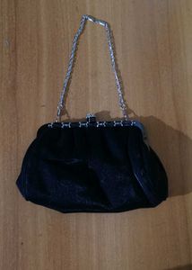 JESSICA MCLINTOCK Metallic BLACK PARTY Clutch