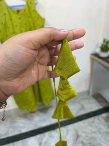Green kamarbandh Anarkali