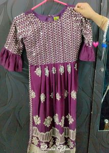 Very Beautiful Purple Colour Plazo Set