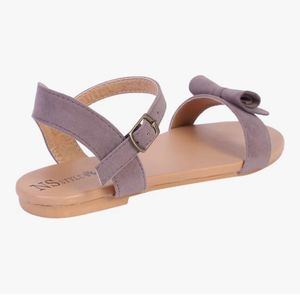 Bow Accent Ankle Strap Sandals