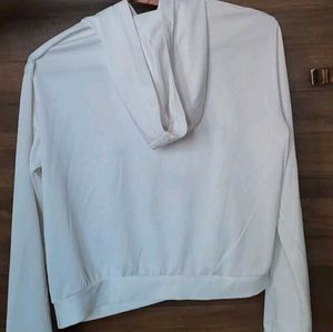 Printed White Hoodie
