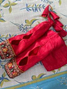 Red Embroidered Blouse