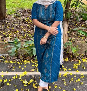 Elegant Blue Printed Kurta