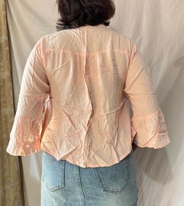 Peach Bell Sleeve Top