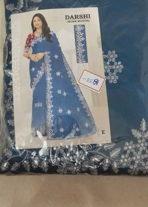 Blue Embellished Saree