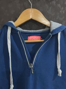 Blue Half-Zip Hoodie