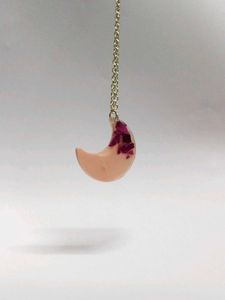 Crescent Moon Resin Necklace