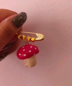 Mushroom Charm Keychain
