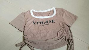 Vogoe Drawstring Crop Top