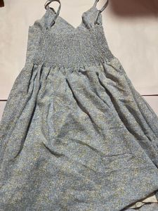 Spaghetti Strap Blue Dress