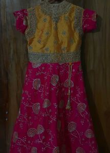 Pink &amp; Yellow Lehenga Choli