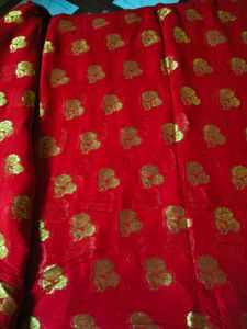 Red Jari Woven Saree