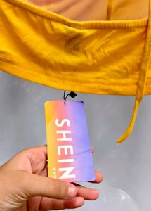 Yellow Halter Crop Top