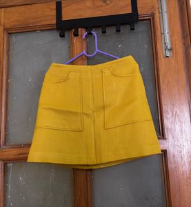 Forever21 Chic Mustard Winter Mini Skirt