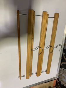 Hanger India's First Unique Design Wooden Hanger with Locking Bar for Clothes - Wardrobe, Coat, Sarees, Pants,Clothes Locking Bar Hanger (Set of 5)