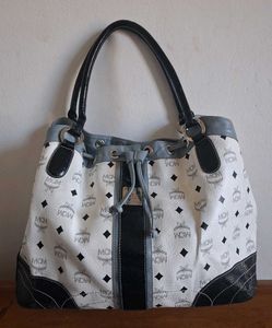 Authentic Vintage MCM Monogram Drawstring Tote