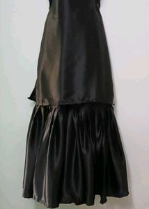 Satin Black Sharara Suit