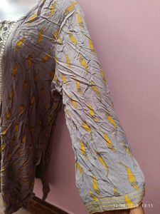 Xxl Siyahi Elegant Grey Kurti