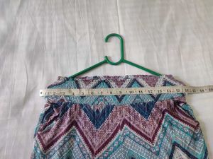 Patterned Palazzo Pants Wait 30-36 Elasticated