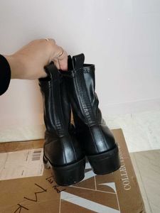 Zara Square Toe Cowboy Ankle Boots