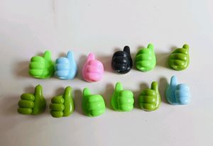 12 Pcs-Multi functional Hand Shape Wall Clip Hanger Keys Cable Holder ,thumb hook
