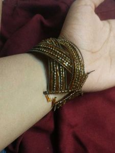 Bronze Coloured Beaded Bracelet